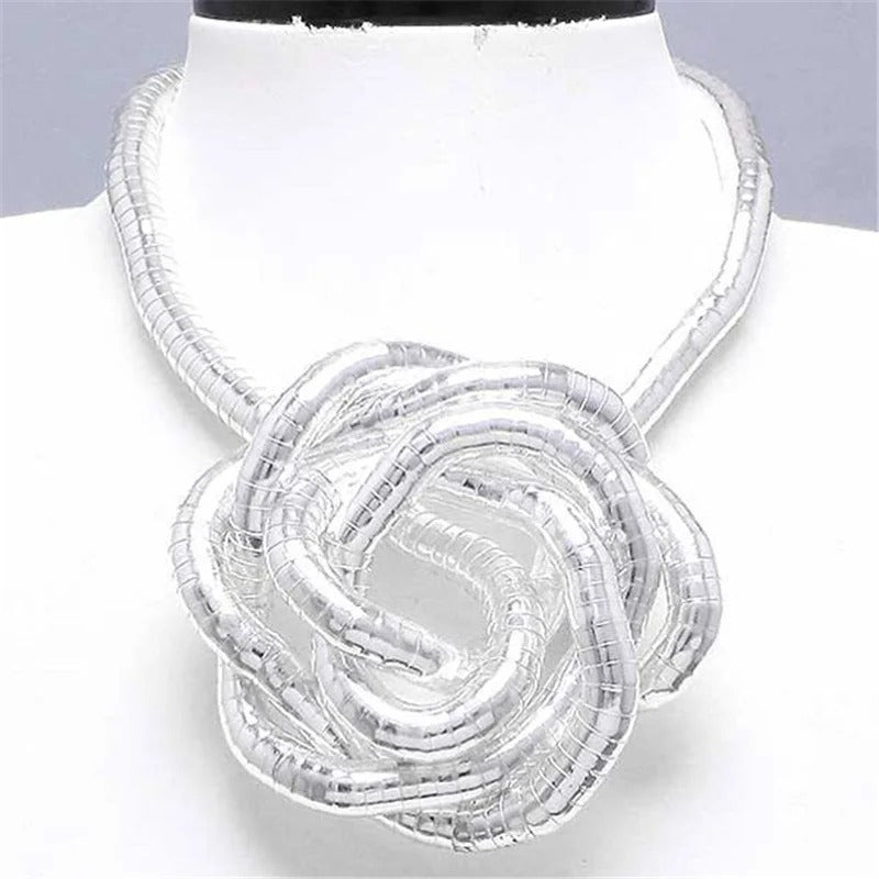 Collana Flessibile Modellabile SNAKE DONNA KEOSS lunga silver 90cm