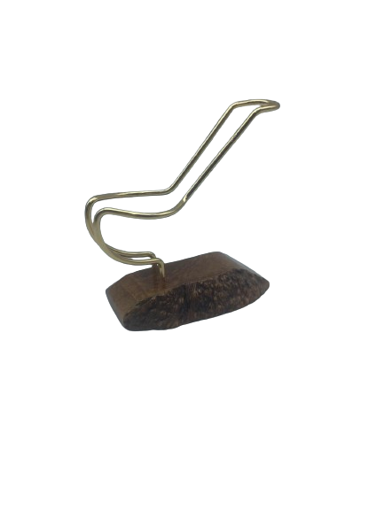 1x Poggia pipa in Legno Radica e Metallo Poggiapipe Poggiapipa per 1 Pipe