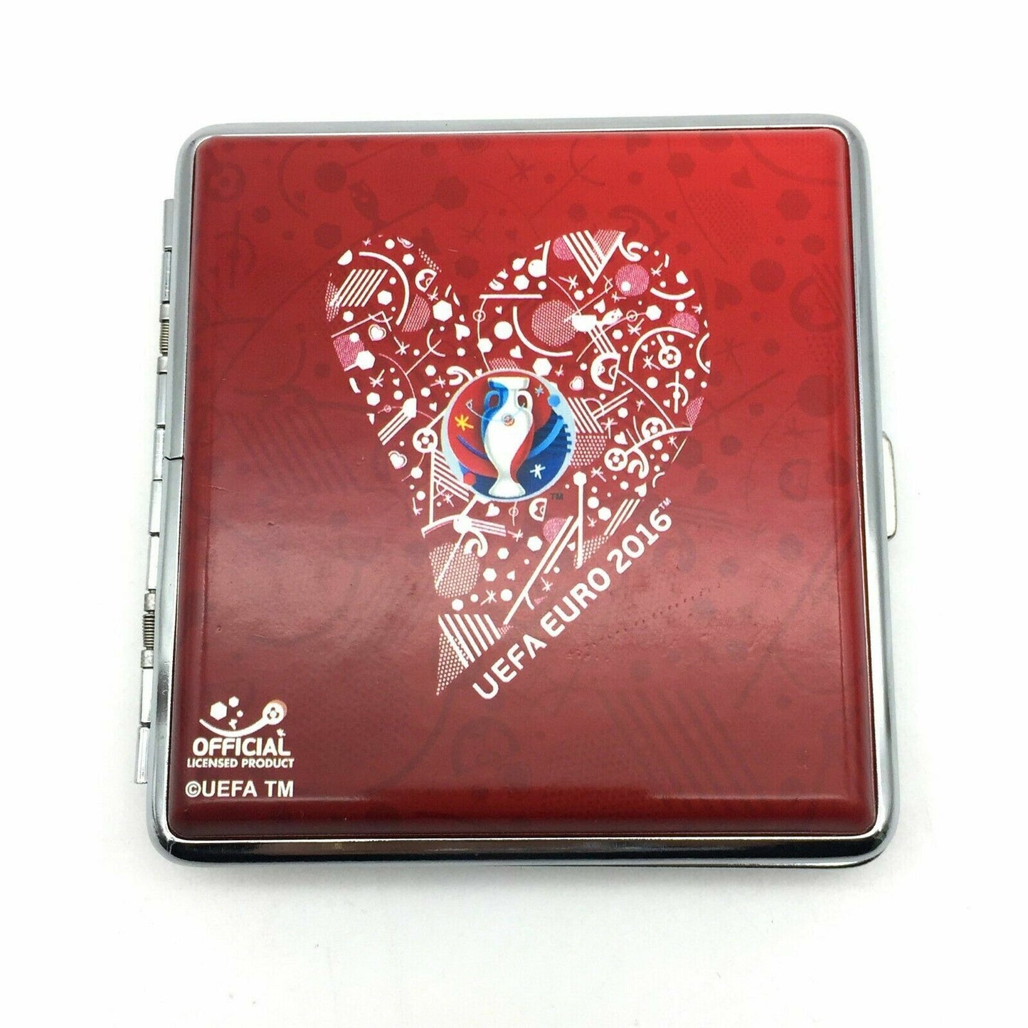 Portasigarette in Metallo Euro 2016 Europei di Calcio UEFA porta 20x sigarette