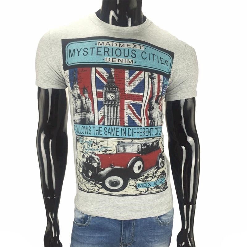 T-shirt UOMO maglietta manica Corta BANDIERA LONDRA con Stampa Inglese