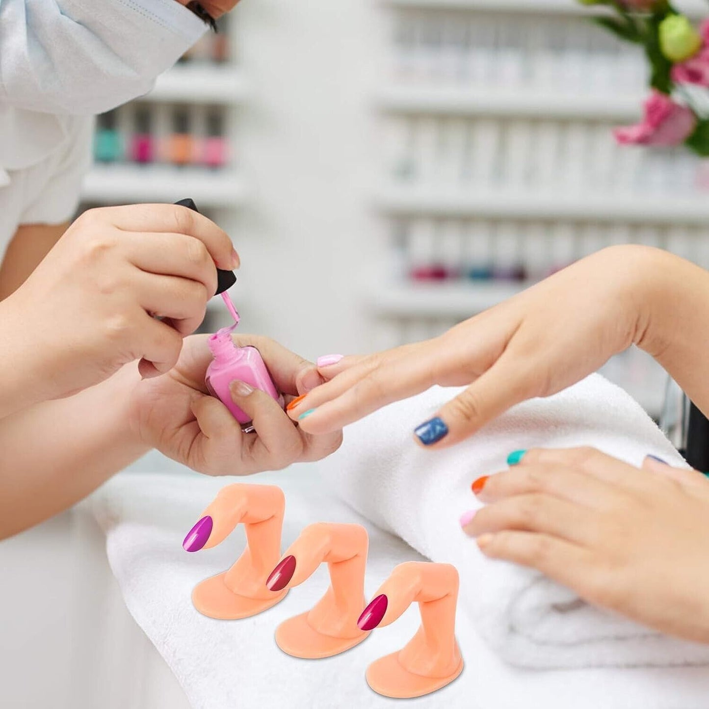 kit 30 dito finto per pratica ricostruzione unghie finte nail art con adesivo