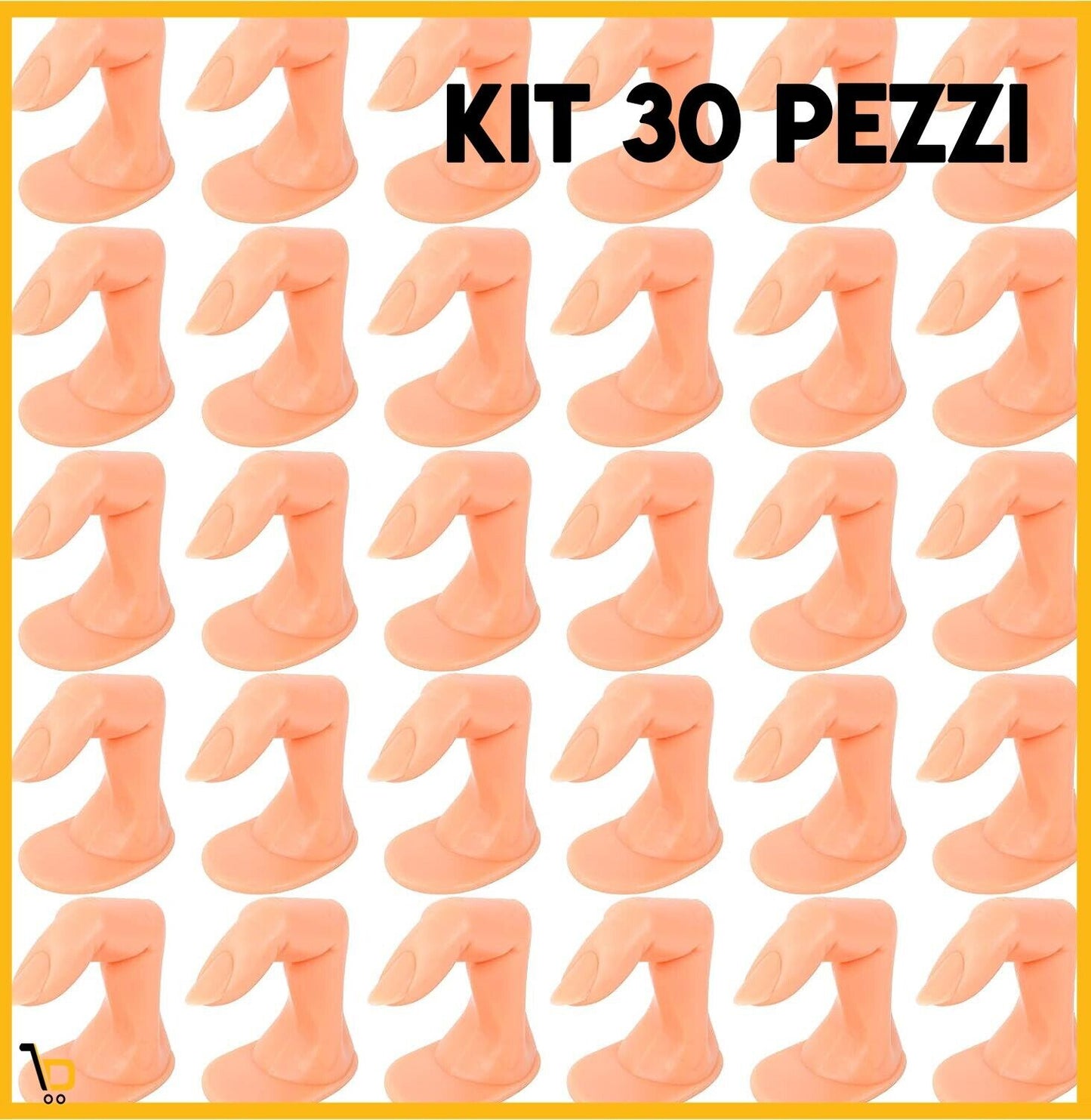kit 30 dito finto per pratica ricostruzione unghie finte nail art con adesivo