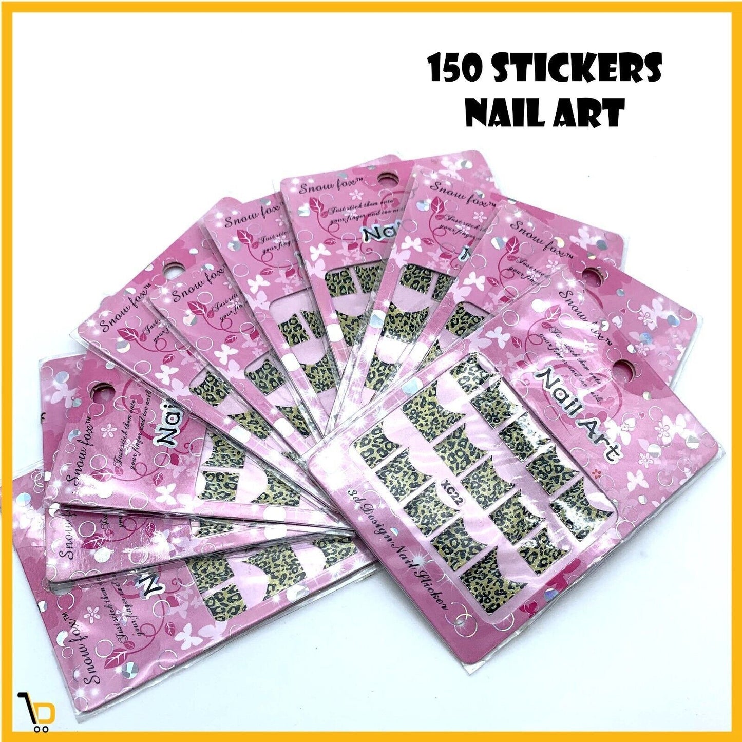 Kit stickers nail art ricostruzione unghie finte decorazione vari mani piedi