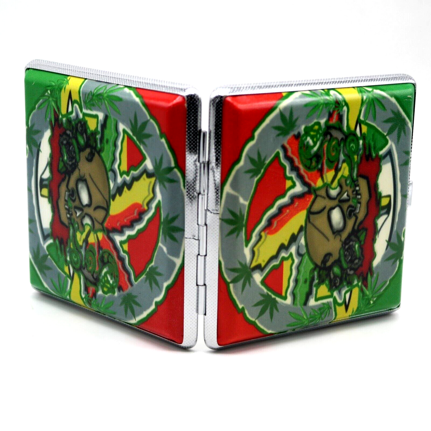 KIT 7 Portasigarette in Metallo porta 12 Sigarette regular fantasia poker 10X10