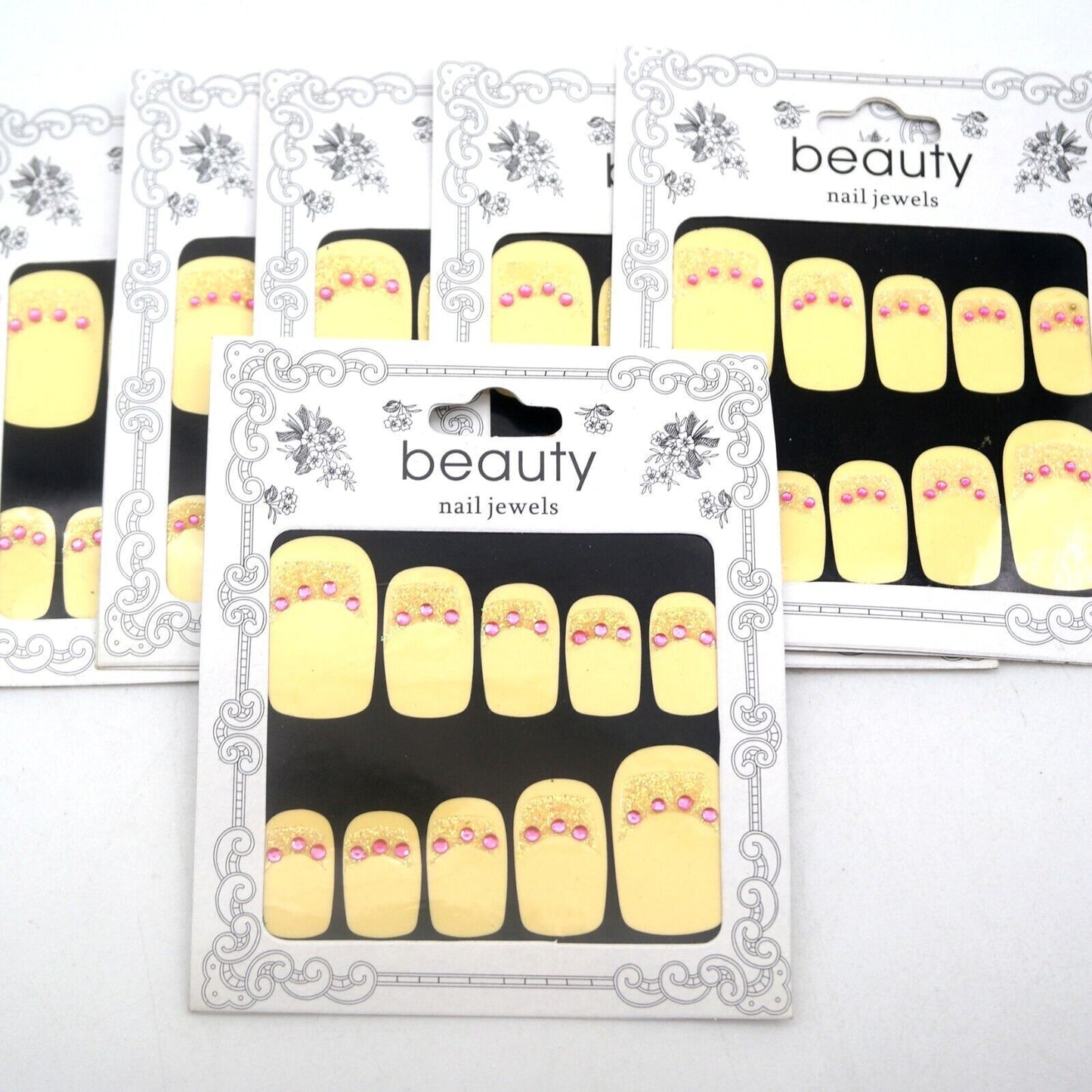 Kit stickers nail art ricostruzione unghie finte decorazione vari mani piedi