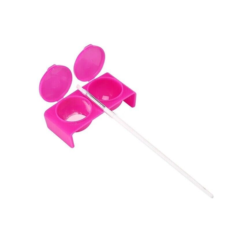 5 contenitore ricostruzione nail art unghie rosa scomparti prodotti estetista s