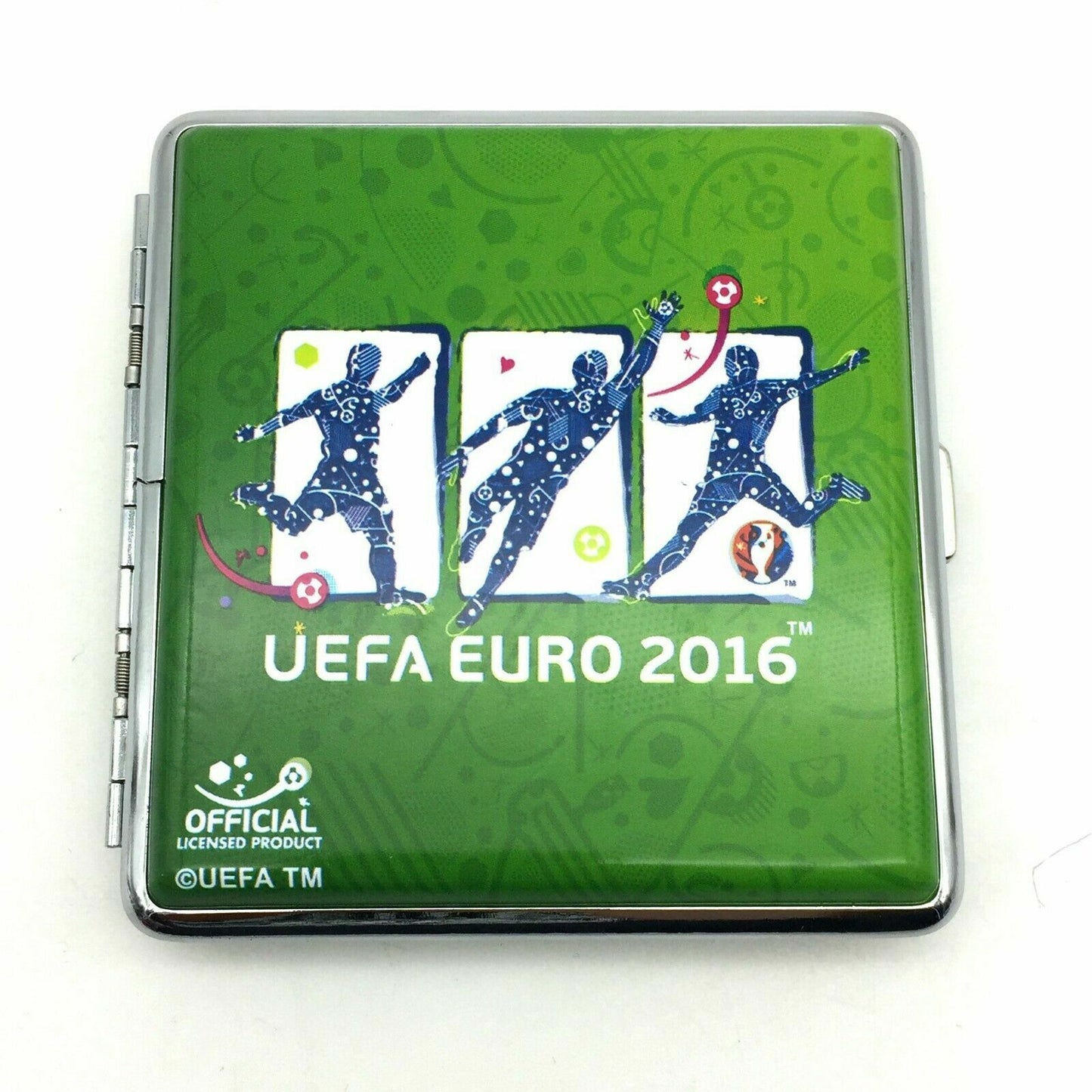 Portasigarette in Metallo Euro 2016 Europei di Calcio UEFA porta 20x sigarette
