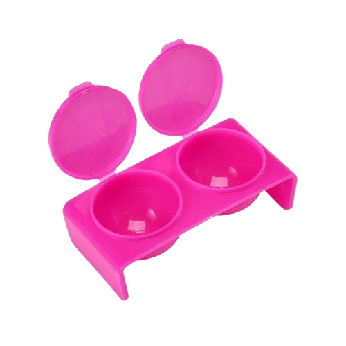 5 contenitore ricostruzione nail art unghie rosa scomparti prodotti estetista s