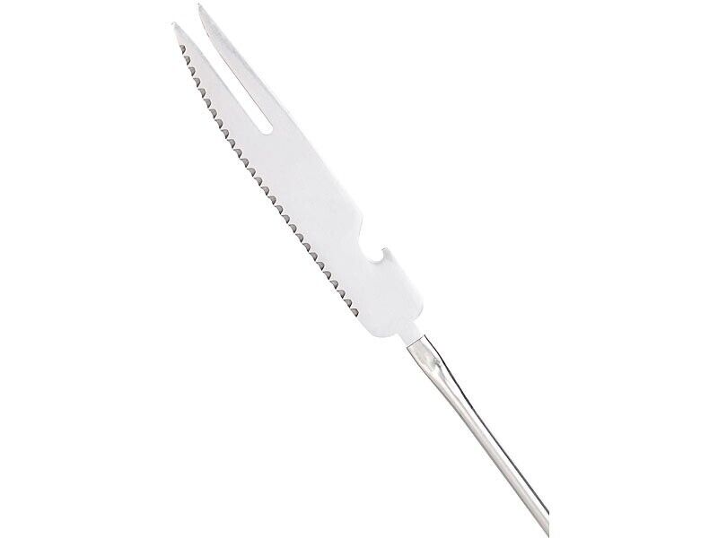 3 in 1 forchettone pinza barbecue griglia bbq inox spatola forchetta telescopic