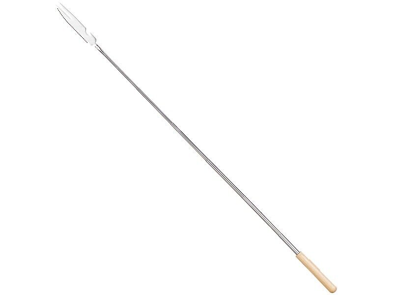 3 in 1 forchettone pinza barbecue griglia bbq inox spatola forchetta telescopic