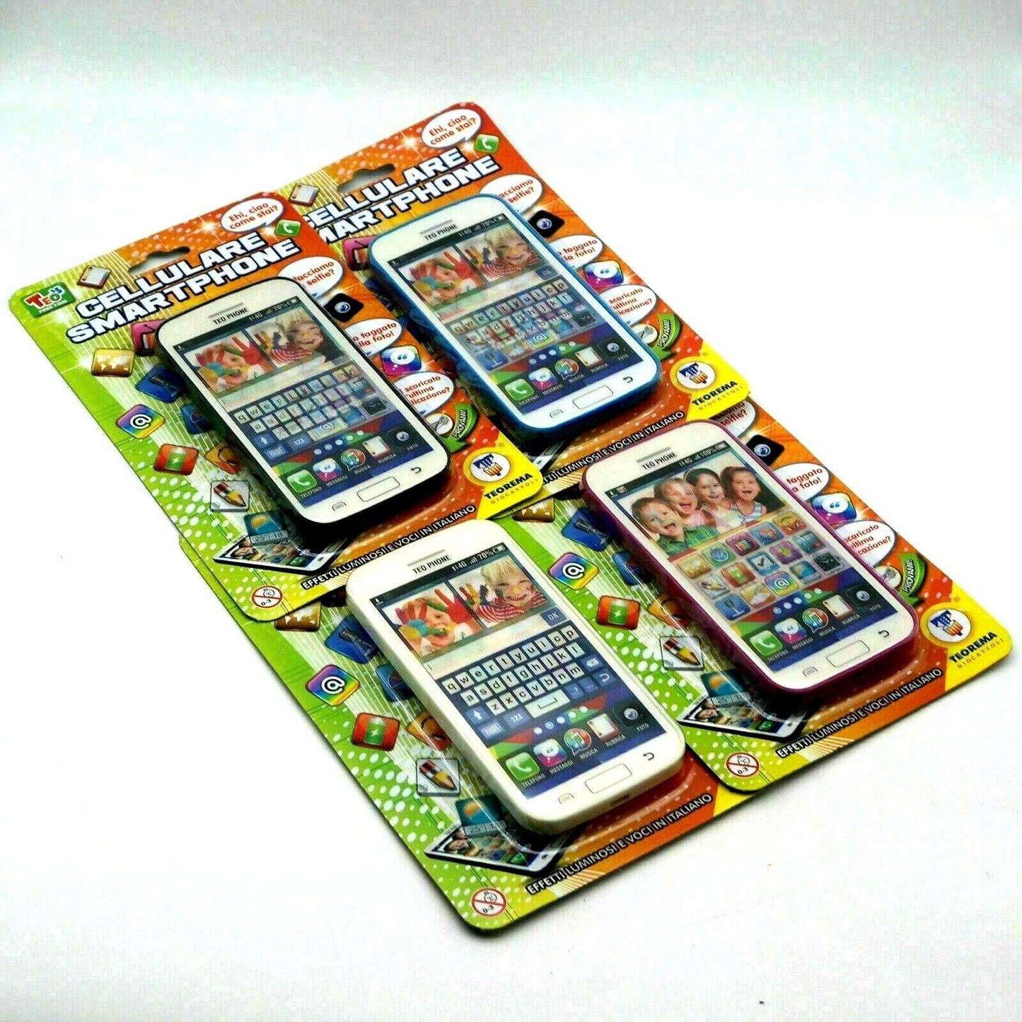 Telefono Smartphone Giocattoli Phone Cellulare per bambini voce in Italiano BLU