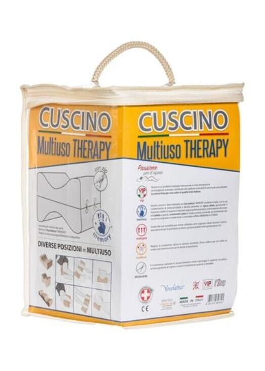 Cuscini multi uso therapy sfoderabile supporto gambe e collo made italy