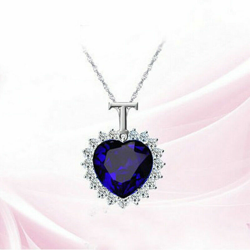 Collana con pendente Ciondolo CUORE dell'OCEANO ricoperto di STRASS TITANIC Film