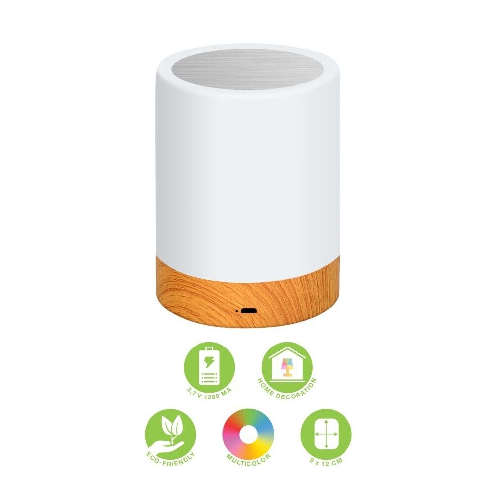 Lampada da tavola led usb smart notturna comodino luce campeggio touch da camera