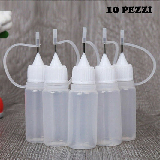 10 Boccettino Flaconcino VUOTO 10ml Contagocce per Liquidi Pittura soluzioni