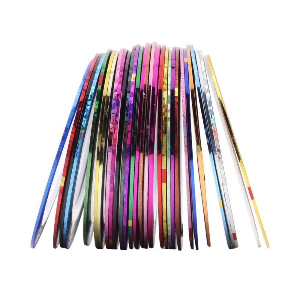 Dispenser 12 rotoli Striping autoadesivo nail art unghie ricostruzione deco