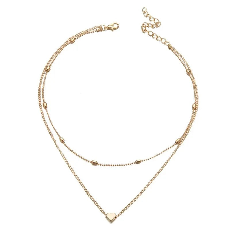 Collana Donna Doppia giracollo Cuore