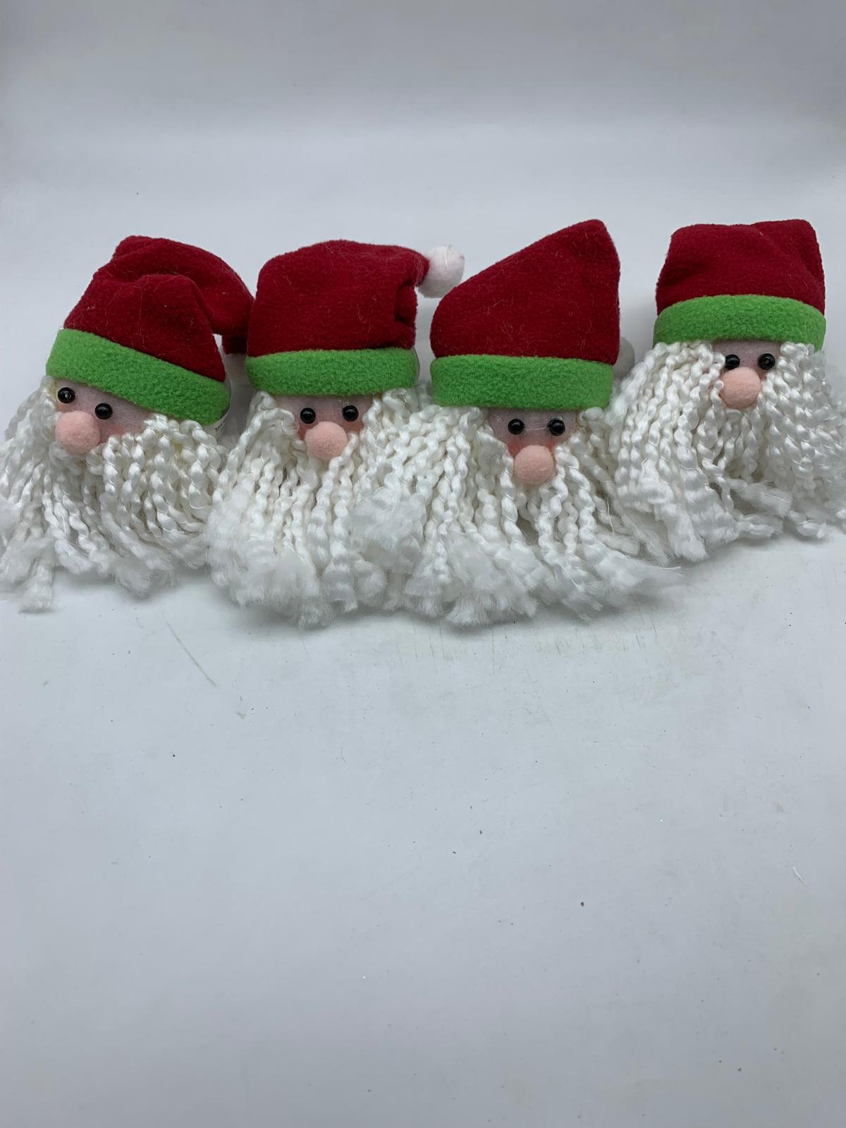 4 Copri tappo Bottiglie vino Babbo Natale decorazione per tavola natalizie