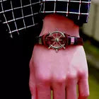 Bracciale Braccialetto da Uomo con Timone Pelle Cuoio Marinaro Nautico