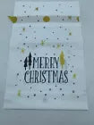 Kit 25 buste plastica di Natale 14x17 scritta Merry Christmas regalo natalizie