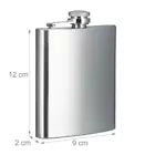 Bottiglia in acciaio tascabile Whisky Boccetta Alcool fiasca Fiaschetta 240ml