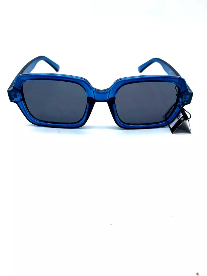 Occhiali da sole montatura donna uomo unisex per estate mare spiaggia lenti blu