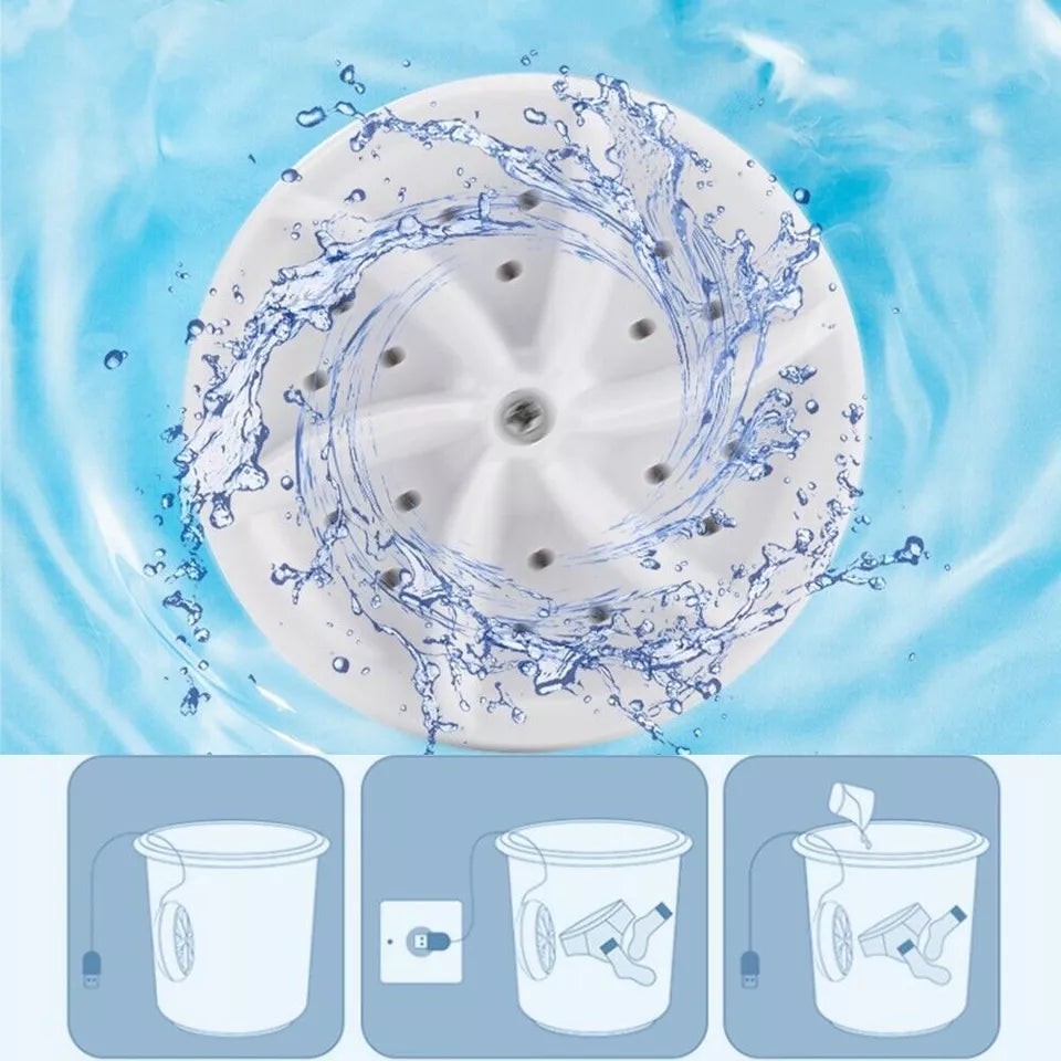 Mini Lavatrice Portatile Ultrasuoni USB Vestiti Campeggio Camping