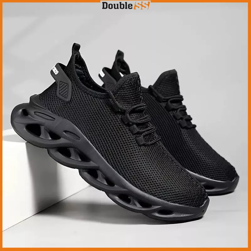 Scarpe da Uomo Sportive Nere Sneakers Comode Stringate Ginnastica Eleganti alte