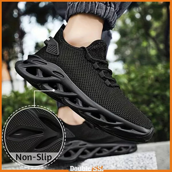 Scarpe da Uomo Sportive Nere Sneakers Comode Stringate Ginnastica Eleganti alte