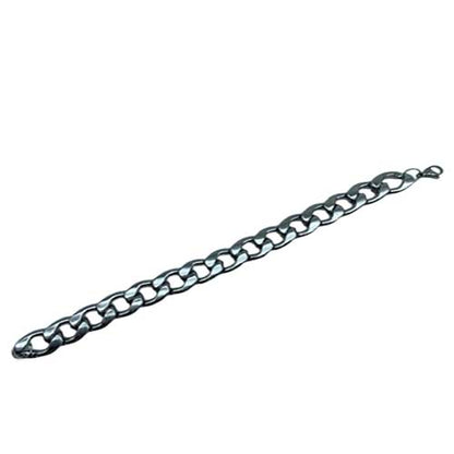 Bracciale da Uomo intrecciato silver moda ragazzo braccialetto hip hop 1,5 cm