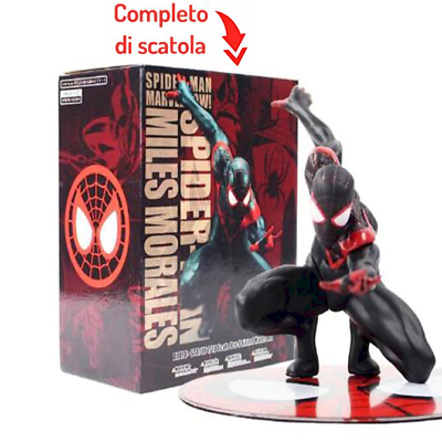 Statua Action figure Spiderman MILES MORALES 11 cm Collezione Spider man in Box