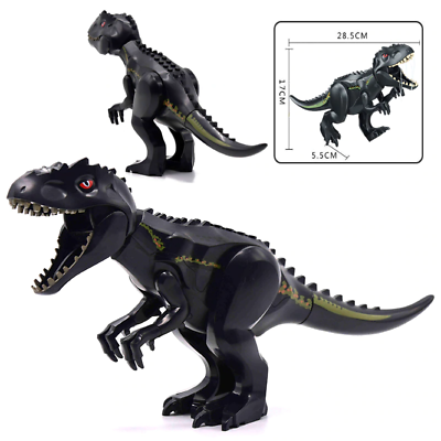 Action Figure Jurassic Black T Rex Dinosauro Tirannosauro Nero Dino Giocattoli