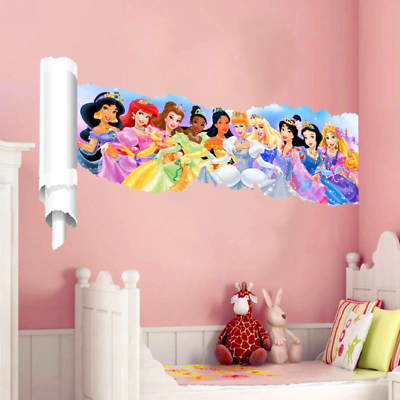 Adesivo Murales parete Cameretta dei bambini PRINCIPESSE Casa Muro Wall Sticker