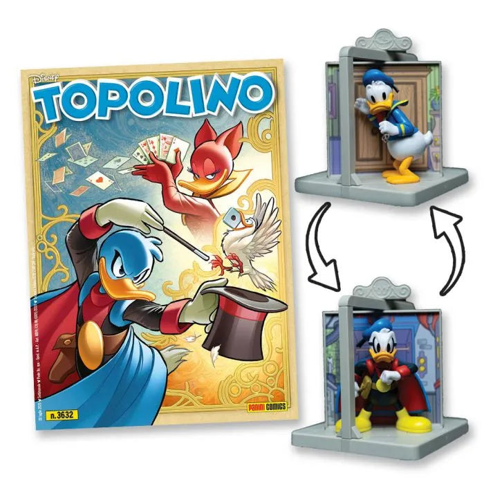 Set Completo 2 Fumetti di Topolino: Diorama Paperino e Paperinik - Statua Statuetta 3D