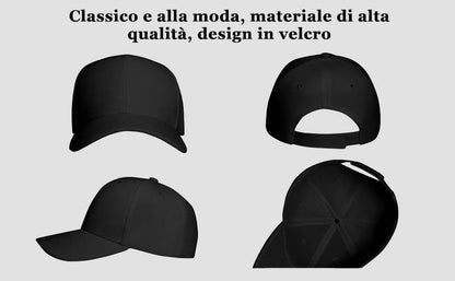 Berretto Cappello Unisex con visiera traspirante casual