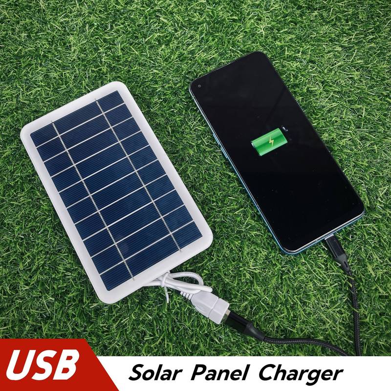 Caricabatterie Solare Portatile 2W: Impermeabile, USB, Perfetto per Campeggio e Casa