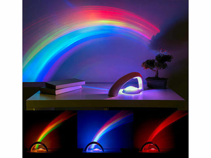 Lampada proiettore Luce Arcobaleno LED Rainbow Cristallo Design Tavolo Scrivania