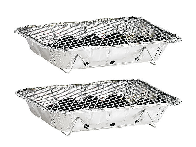 2 Set Barbecue BBQ portatile da tavolo a carbonella Barbeque Carbone griglia