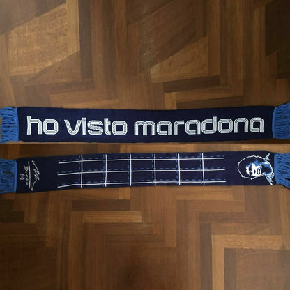 Sciarpa Ultras Calcio NAPOLI " HO VISTO MARADONA " in Doppia Lana HD Ricamata