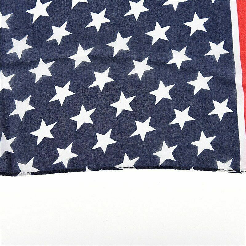 Foulard Bandiera USA Americana Donna Sciarpa 142x48 cm Stati Uniti Stars America