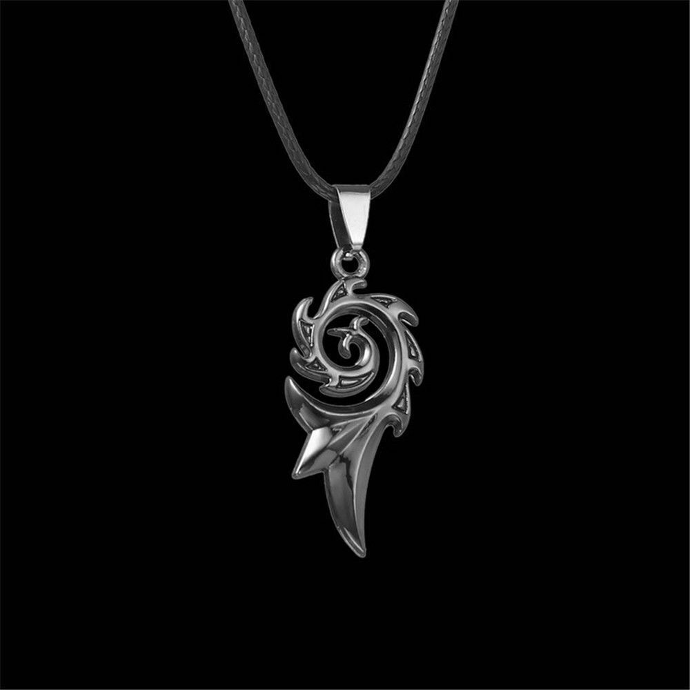 Collana con pendente ciondolo TRIBALE color Silver da Uomo corda spirale