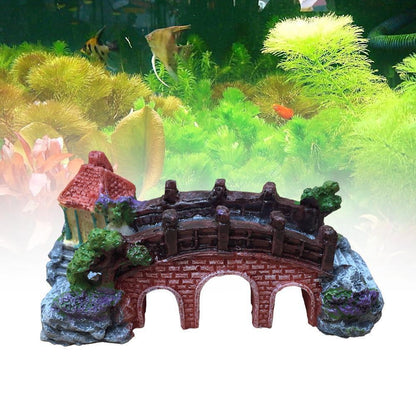 Decorazione per Acquario Ponte Subacqueo Resina Pesci acqua Ornamento Vasca