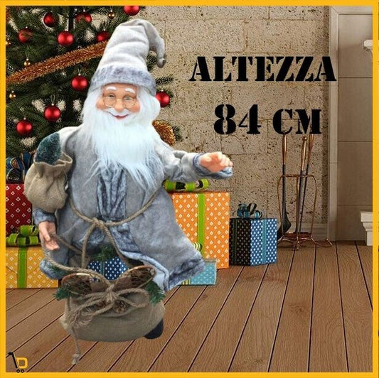 Babbo Natale decorazione vetrina casa feste altezza 84 grande natalizie vintage