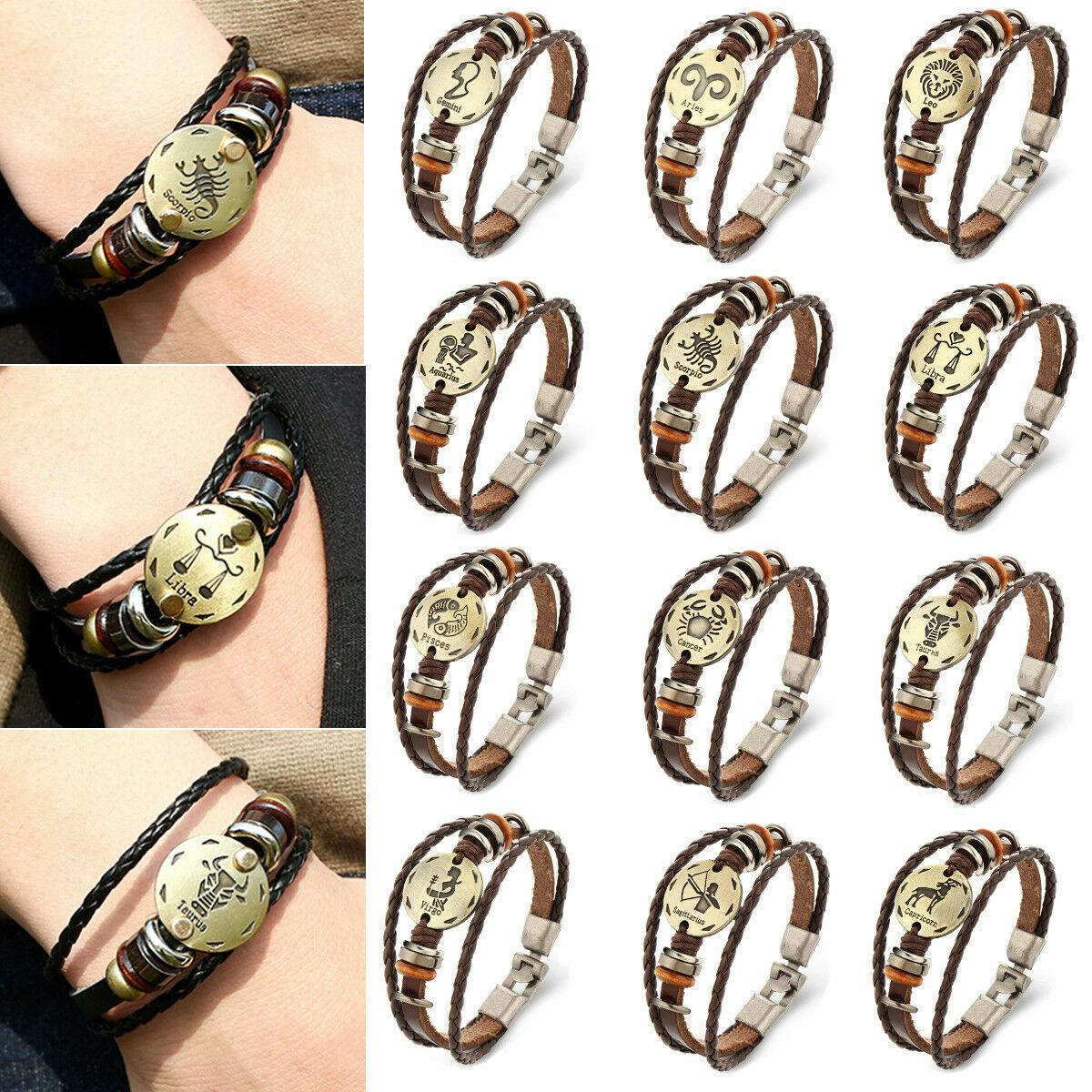 Braccialetto con segno zodiacale bracciale i segni zodiacali Oroscopo Zodiaco