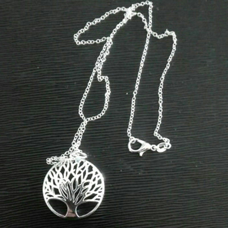 Collana Con Pendente Ciondolo Albero della Vita SILVER Charms Portafortuna