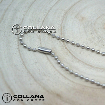 Collana con pendente Ciondolo a Croce Antracite e Silver da Uomo Catena