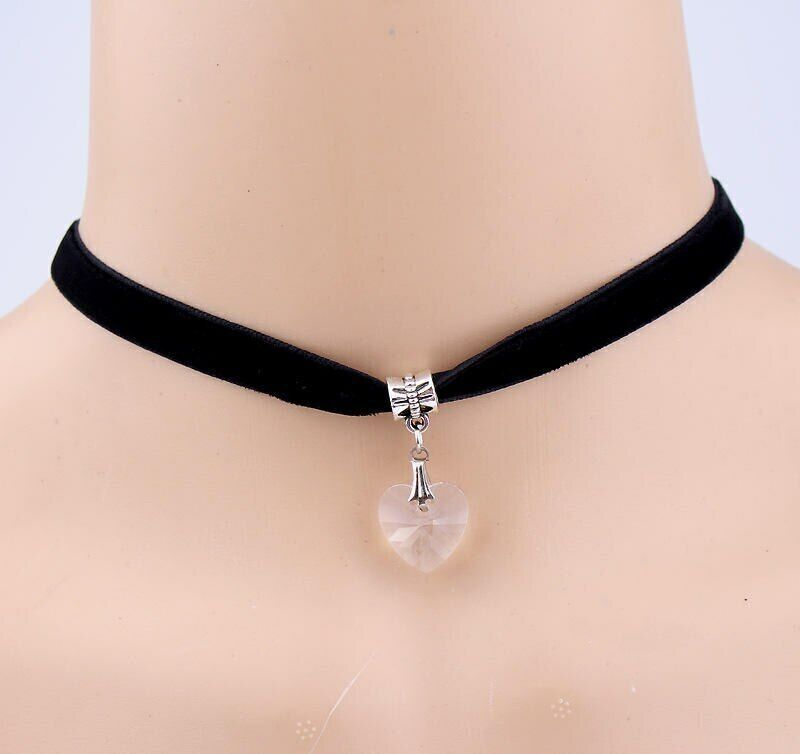 Collana Choker da DONNA con pendente ciondolo Cuore Girocollo Vintage