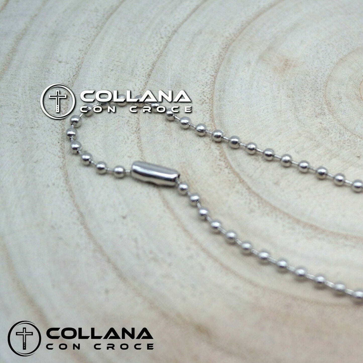 Collana con croce grande Design 3D per Uomo Catena e pendente Ciondolo Silver