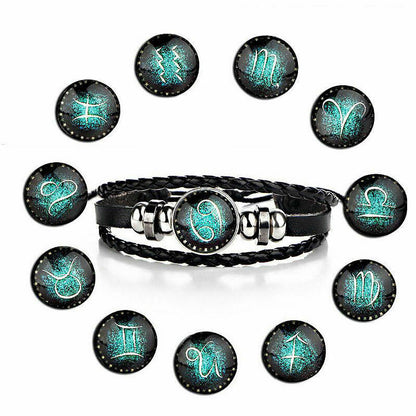 Braccialetto ecopelle con segno zodiacale bracciale zodiaco i zodiacali Oroscopo