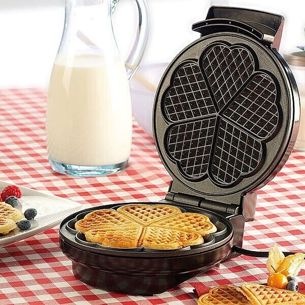 Macchina a piastra Waffle Wafer Waffel per 5 cialde belghe a scacchiera 1000w